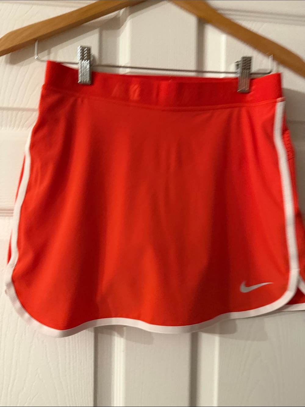 Nike Women’s Bright Orange Athletic Skort with White Piping